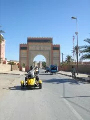 MotorBike Tours Morocco Can-Am Spyder in the desert of Morocco