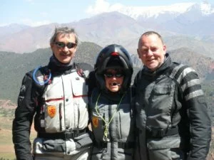 John, Brigitte, Andy in High Atlas Mountains Morocco