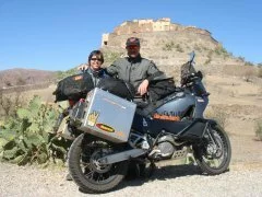 John & Brigitte in Anti Atlas Mountains Morocco - KTM 990 Adventure